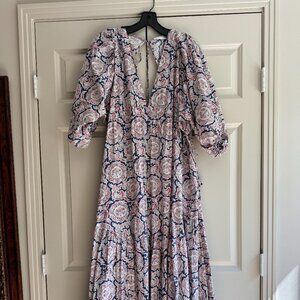 Mango x Chufy Collaboration Beautiful Paisley Maxi Dress LIKE NEW